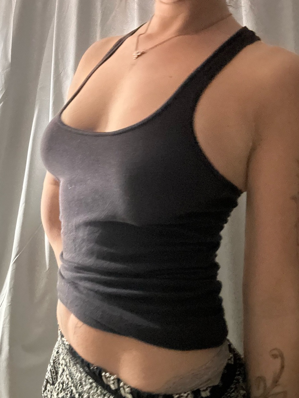 Dark Brown Racerback Tank Top